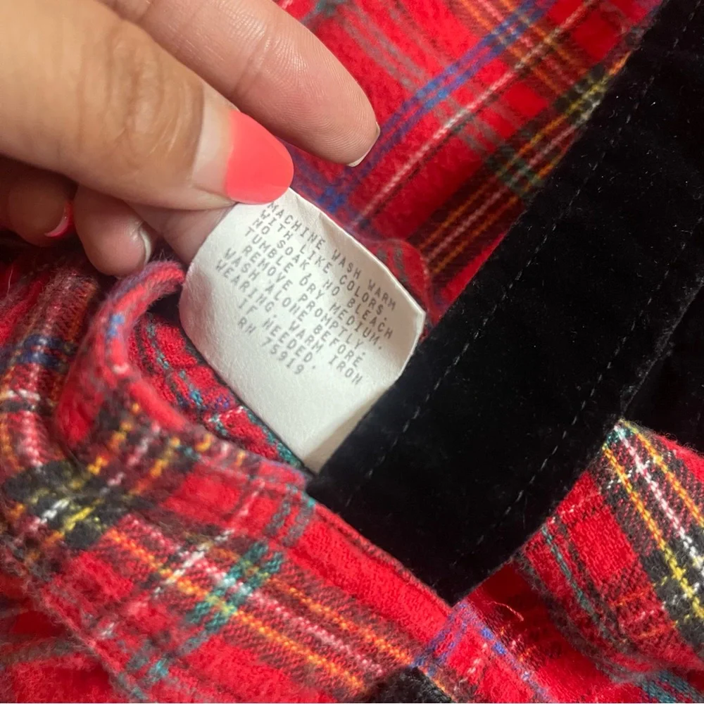 OshKosh B’gosh Vintage Plaid Holiday Red Romper